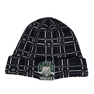 Ohio University OU Bobcats Knit Winter Hat Plaid Skull Beanie